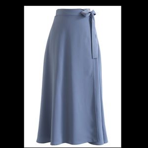 Chicwish Wrap Blue skirt!!
